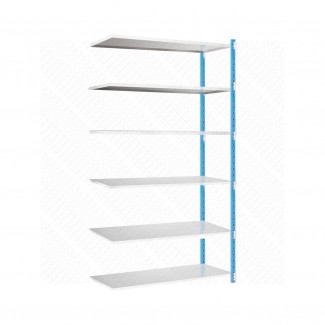 Étagère métallique Agria 5 tablettes tubulaires - Kit suivant E2K Étagère métallique Agria 5 tablettes tubulaires - Kit suivant E2K