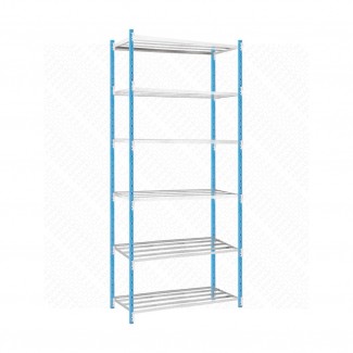 Étagère métallique Agria 6 tablettes tubulaires - Kit départ F2H