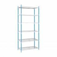 Étagère métallique Agria 6 tablettes tubulaires - Kit départ F2K