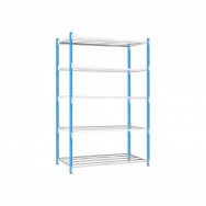 Étagère métallique Agria 5 tablettes tubulaires - Kit départ E4K