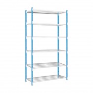 Étagère métallique Agria 6 tablettes tubulaires - Kit départ F4H