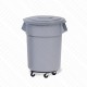 Conteneur à déchets gris - 121 litres
