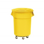 Conteneur à déchets jaune - 121 litres