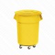 Conteneur à déchets jaune - 121 litres