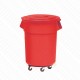 Conteneur à déchets rouge - 121 litres