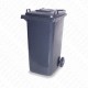 Conteneur à déchets gris 2 roues - 120 litres