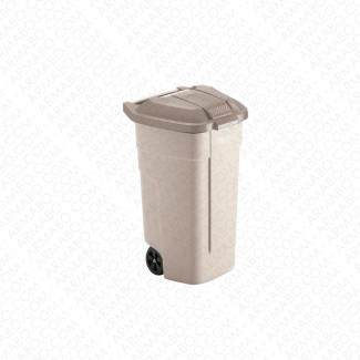 Conteneur à déchets beige 2 roues - 100 litres