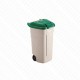 Conteneur à déchets vert 2 roues - 100 litres