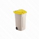Conteneur à déchets jaune 2 roues - 100 litres