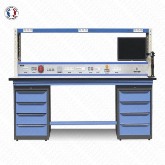 Établi électrotechnicien avec caissons pieds et étagère - Urphen