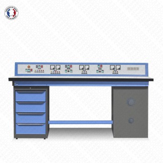 Établi de mesure 1 caisson pied - Stratifié