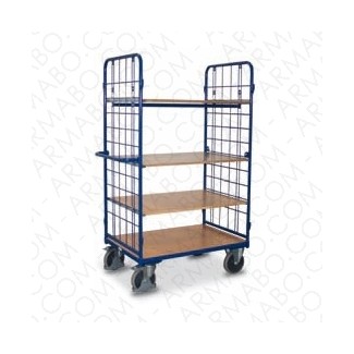 Chariot de transport 500KG - 2 ridelles 4 plateaux