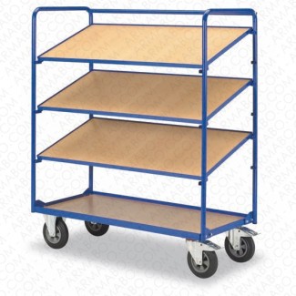 Chariot pour bacs - 4 tablettes inclinables