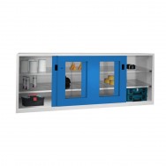 Armoire atelier à portes coulissantes transparentes ML2