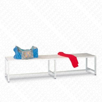 Banc central de vestiaire avec rangement chaussures L1000